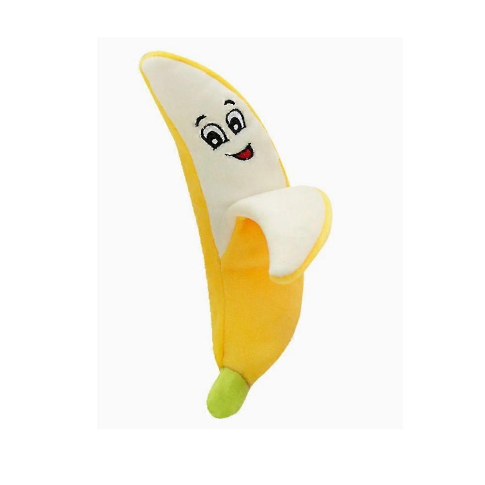 Dog Squeaky Toys, Fruits And Vegetables Plush Chew Soft Doll Pack(banana)