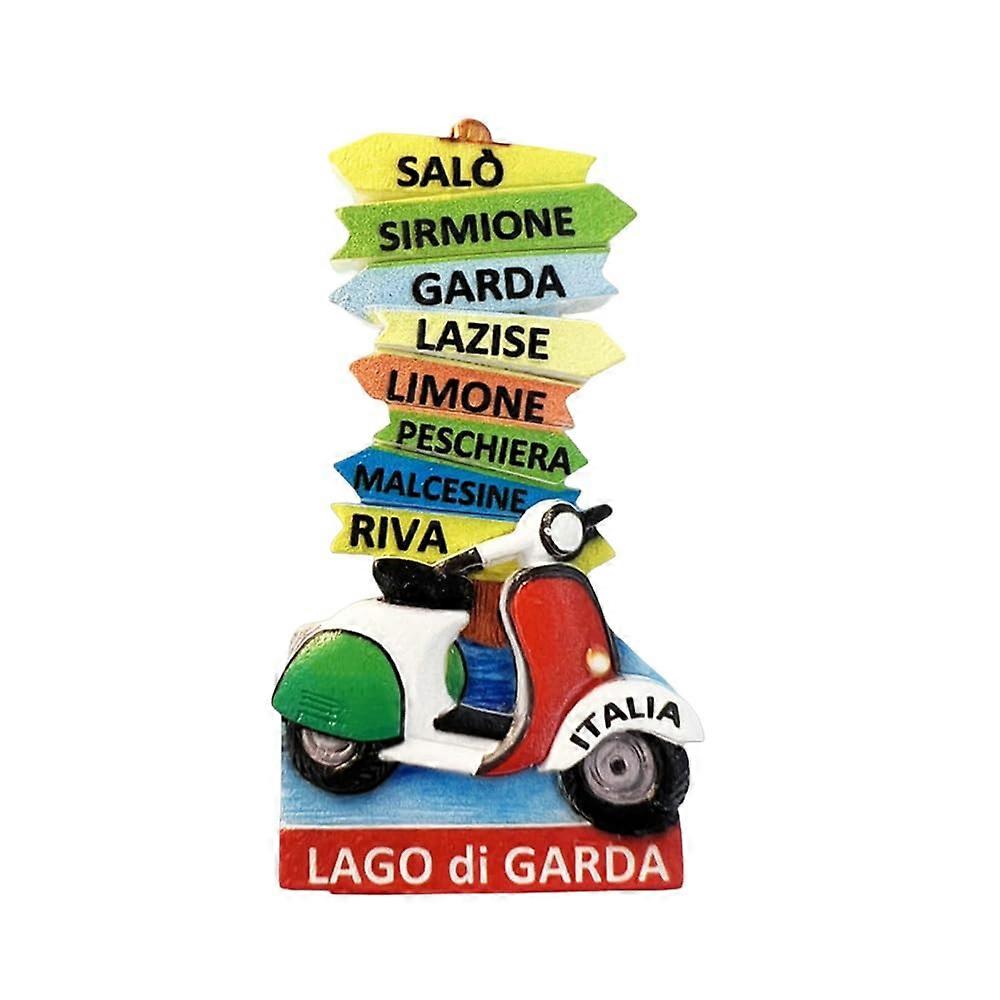 Lake Garda Italy Fridge Magnet Souvenir with Realistic 3D Design and Durable Polyresin Build