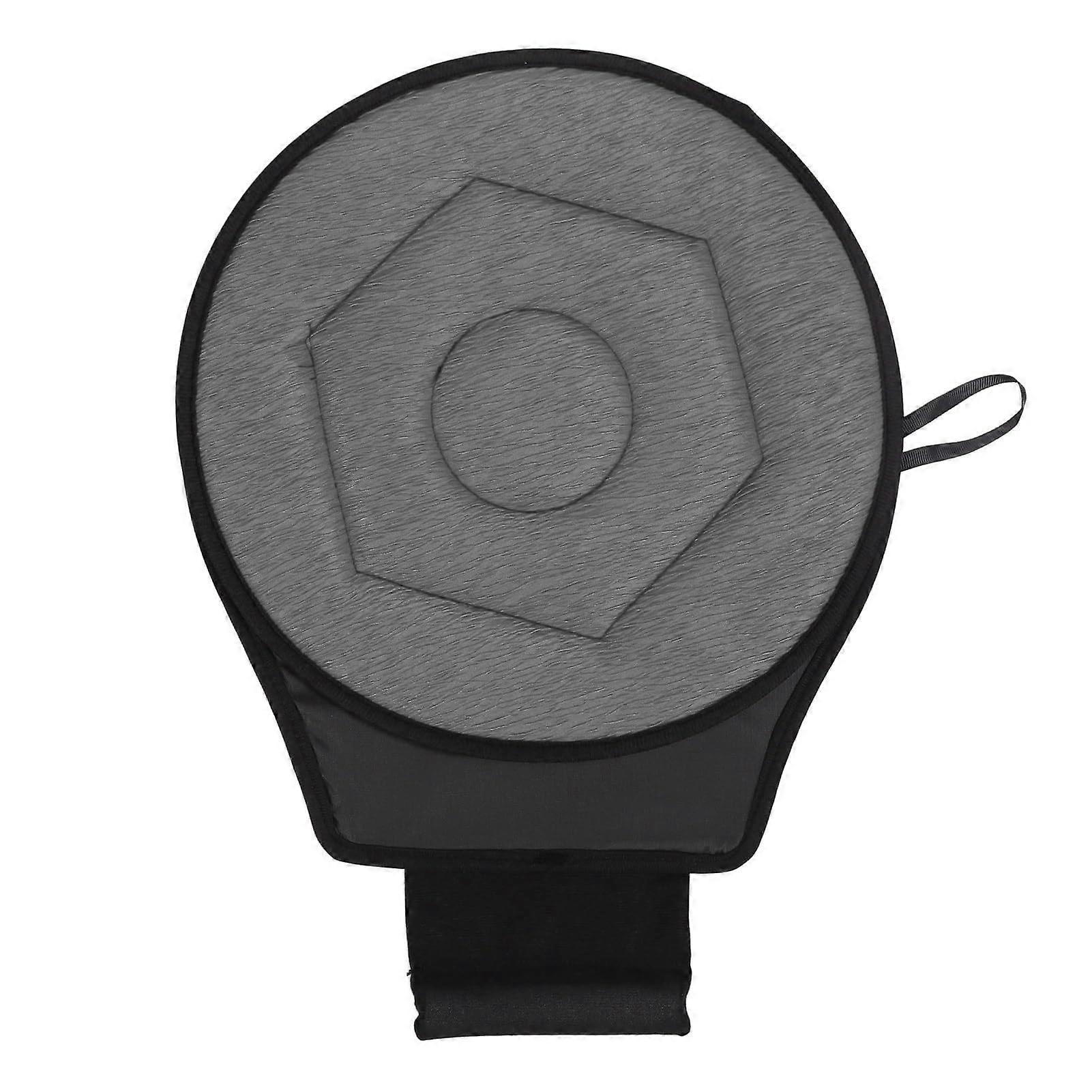 Swivel Car Seat Cushion 360° Rotation NonSlip Base Ergonomic Support for Elderly Grey
