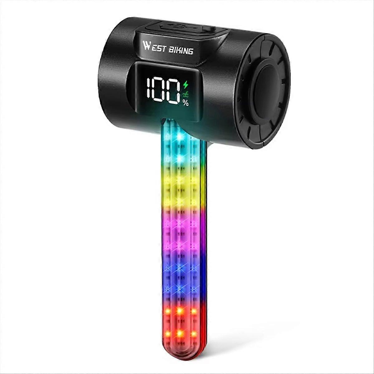  Bicycle Taillight Power Display Intelligent Sensing Navigation Bike Rear Light Type-C Charging LED Bike Light