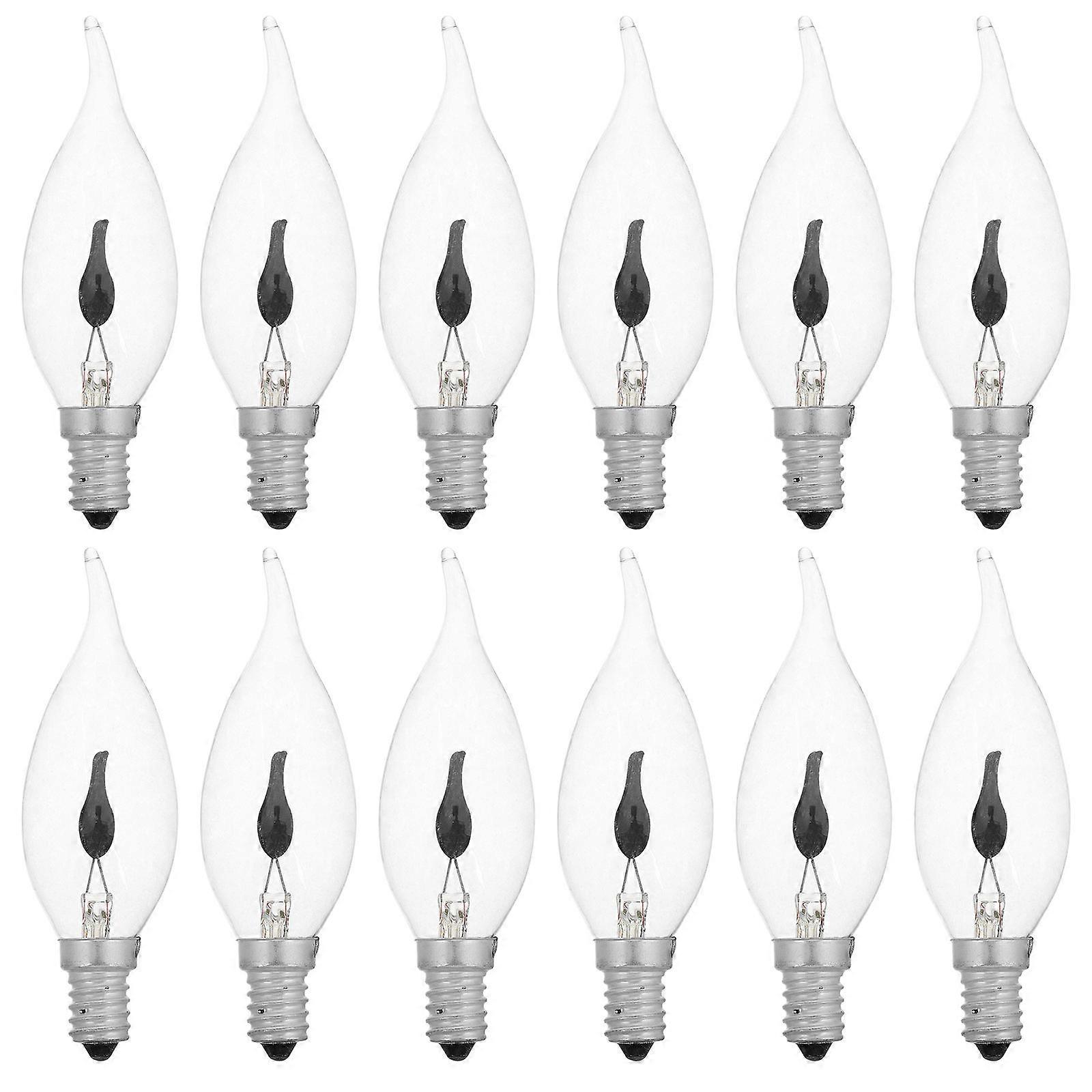 Flicker Flame Light Bulbs Decorative Candle Light Bulbs for Home 12Pcs Set