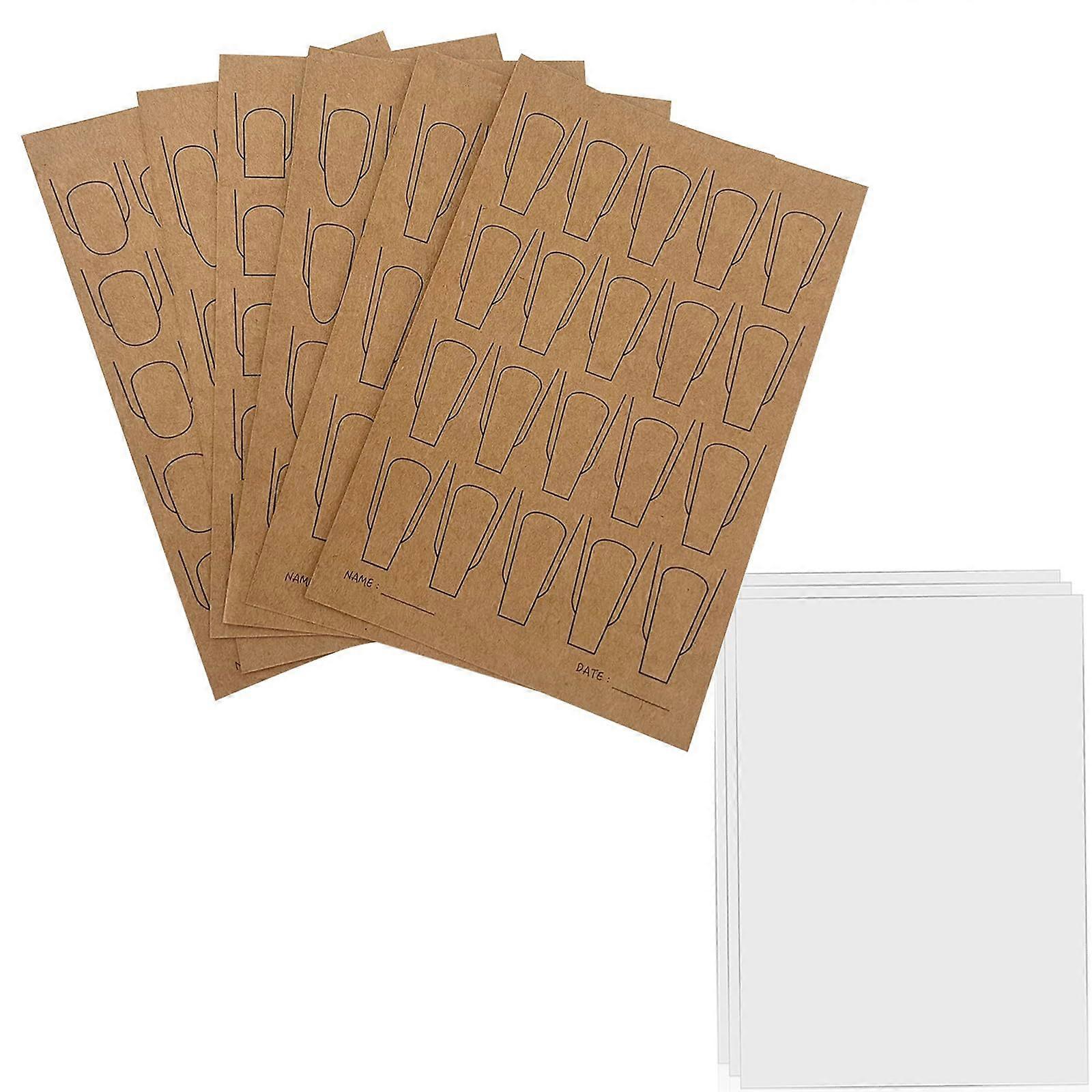 Reusable Nail Art Practice Board Set with 6 Sheets and 3 Transparent PVC Training Boards for Beginners