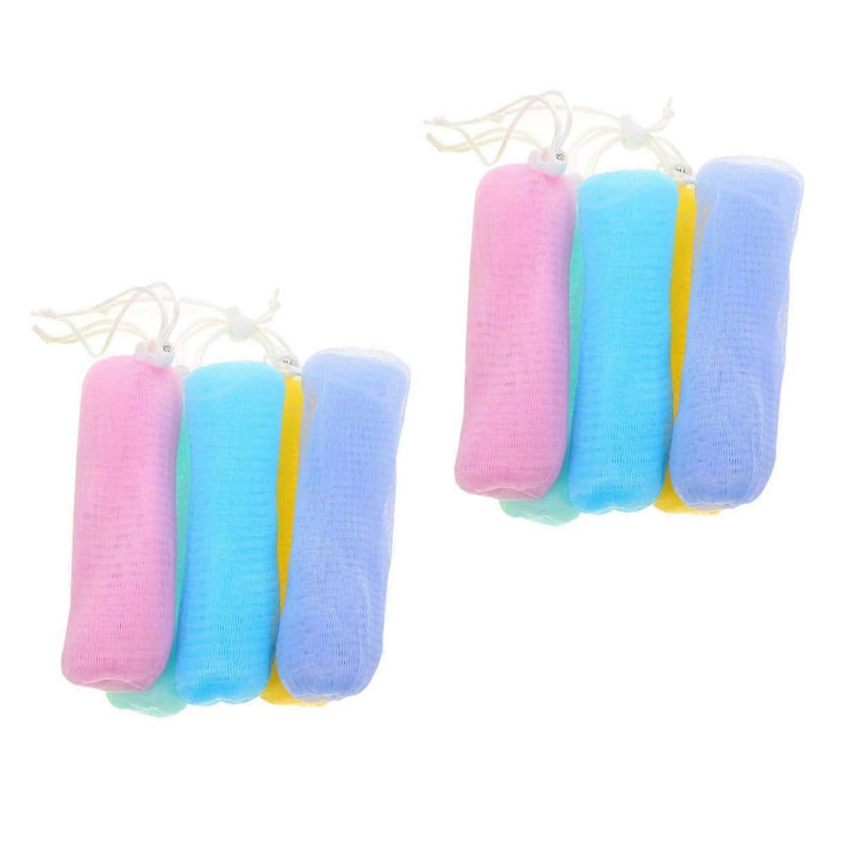10pcs Exfoliating Soap Saver Mesh Bags for Shower with Drawstring Quick Drying and Rich Foam