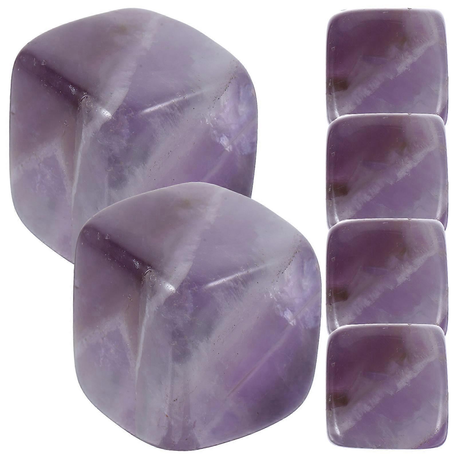 6 pcs Whiskey Stones Ice Cubes Drinks Reusable Stones Whiskey Cube Stones Wine Ice Cube Crystal