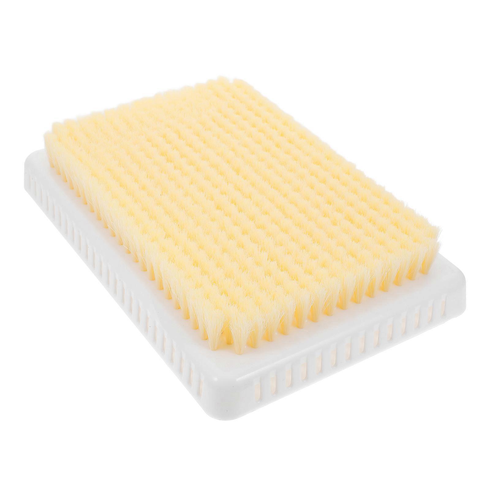 Back Scrubber Bath Massage Pad for Shower Wall Mounted Beige
