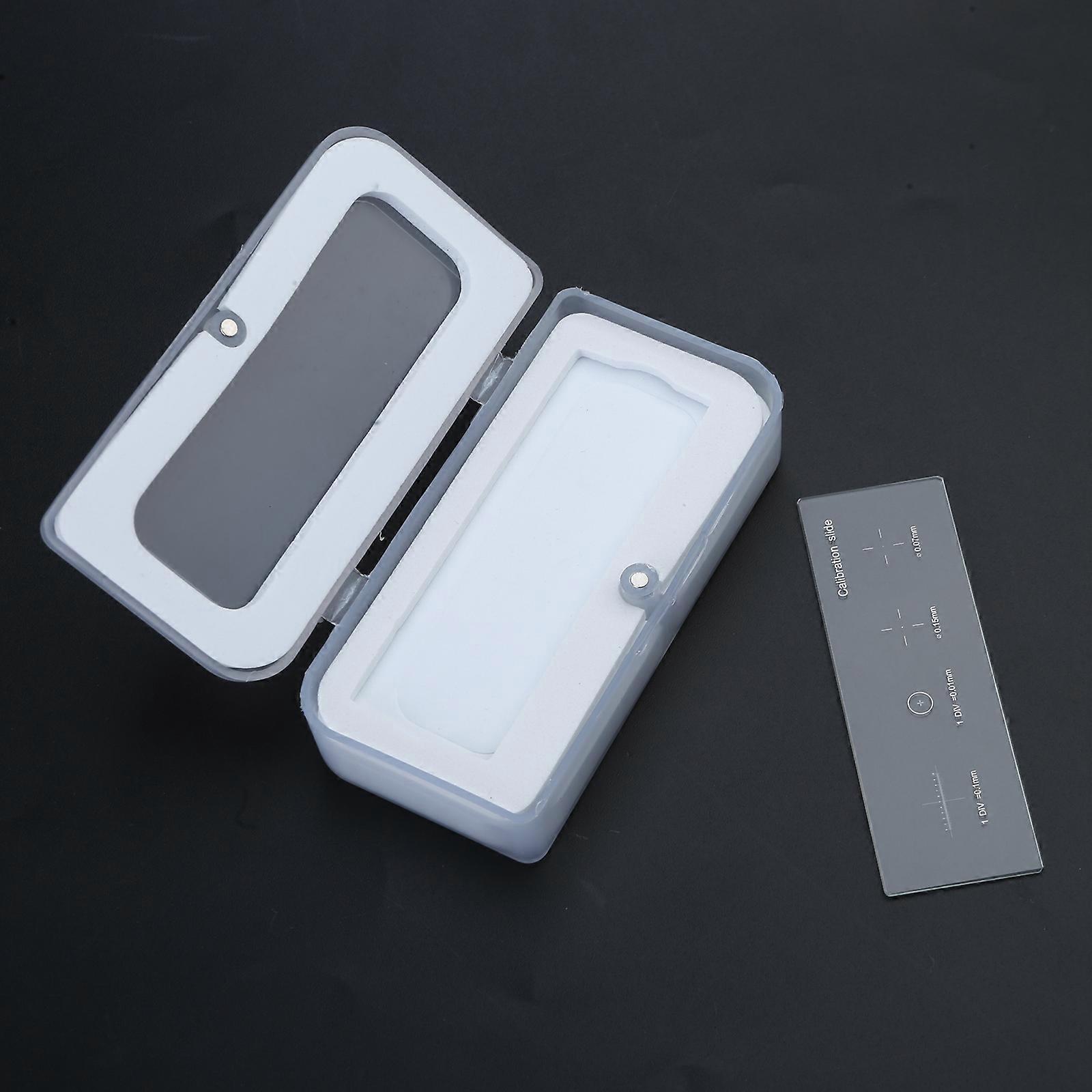 0.1-0.01mm Optical Glass Microscopes Calibration Slide Reticle Ruler Microscopes Stage Micrometers for Eyepieces Multicolor