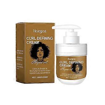 Hoegoa Curly Hair Double Eyelid Cream Freshing And Moistrurizing Nourishing Hair Gloss Natural Fluffy Styling Curly Hair Styling Cream