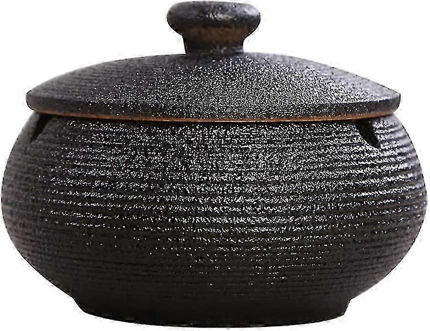 Handmade Ceramic Ashtray With Lid