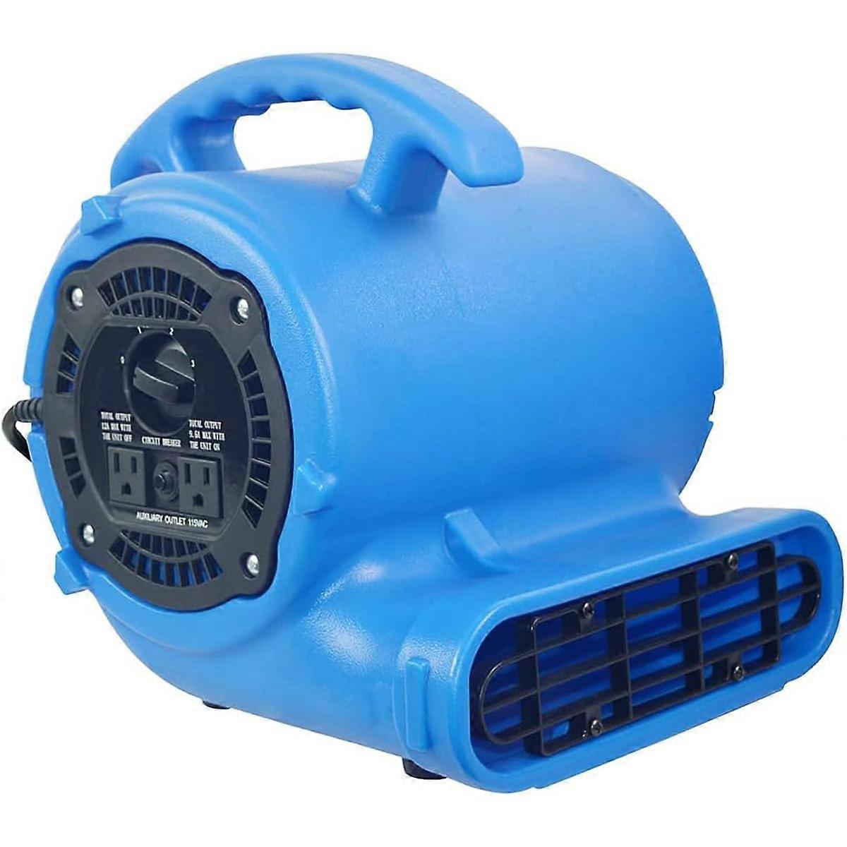1/4hp  Velocity Industrial Floor Fan Air Mover Carpet Dryer with Adjustable Speed and 10ft Cord