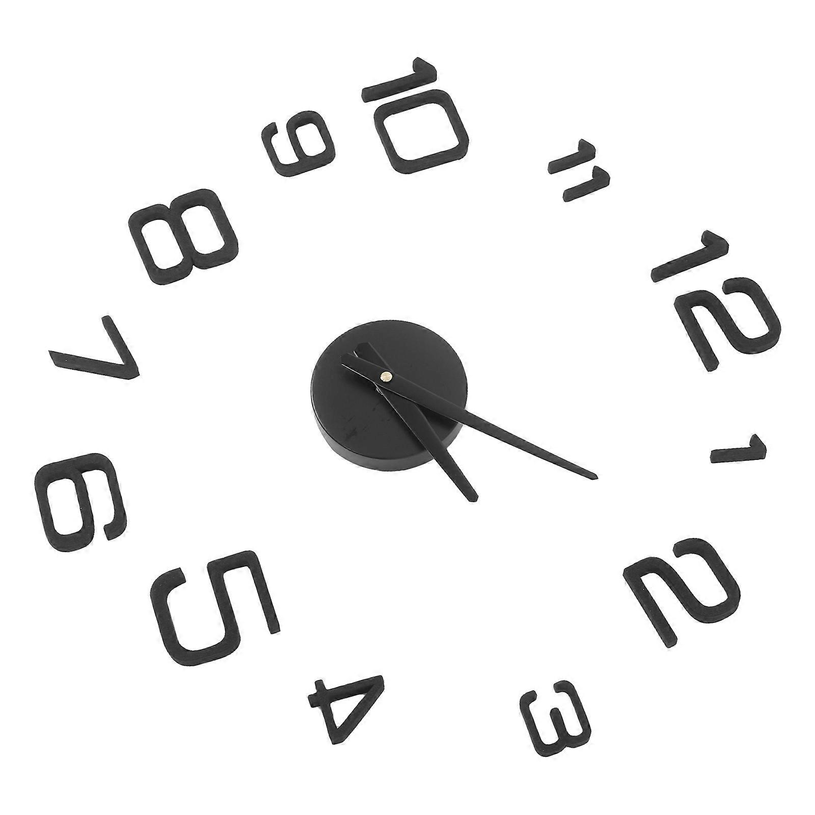DIY Acrylic Black Wall Clock for Time Keeping 1Set Wall Decor