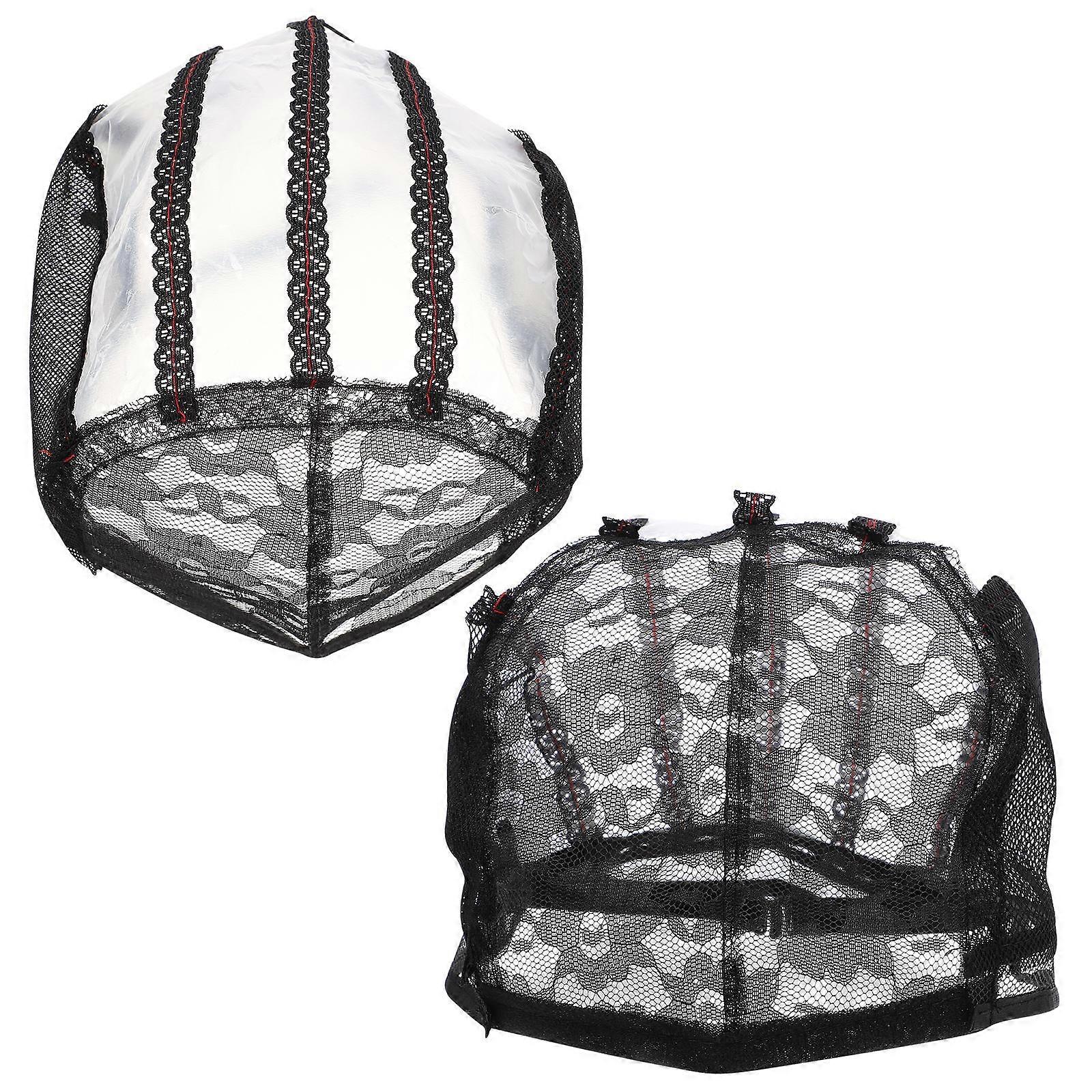 Black Wig Net Head Cover Wig Caps for Breathable Use 10Pcs