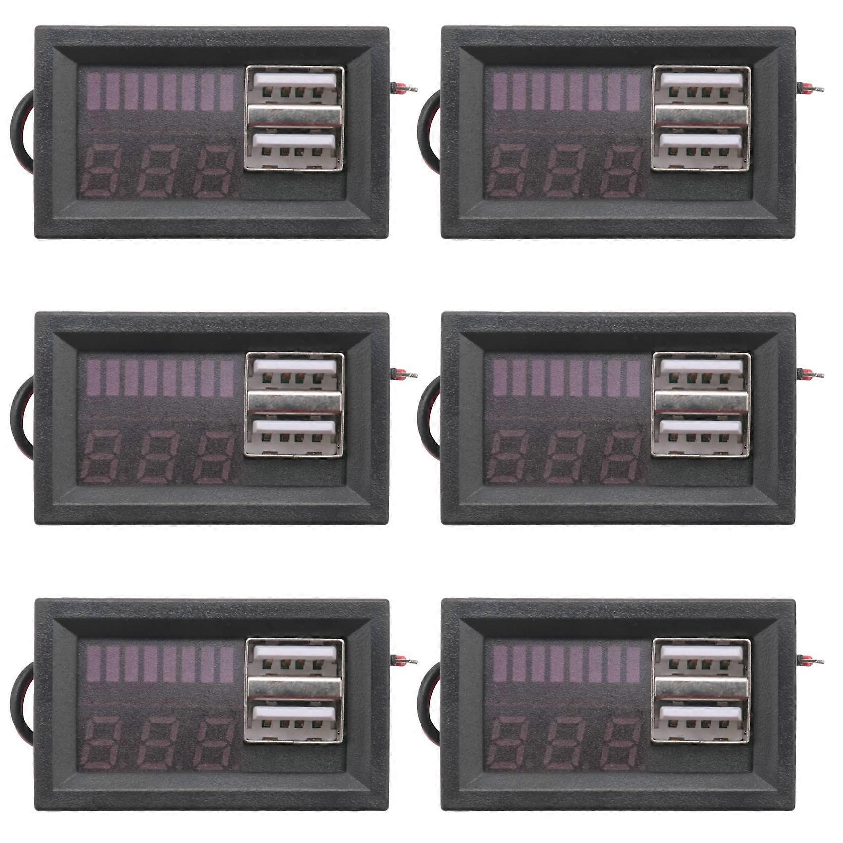6X Red LED Digital Display Voltmeter Mini Voltage Meter Volt Tester Panel