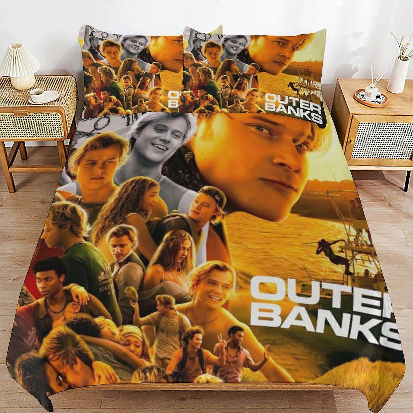 Outer banks Consistent Soft Layer Machine Wash Safe Threaded Finish Duvet Cover Sets Comfortable Bedding