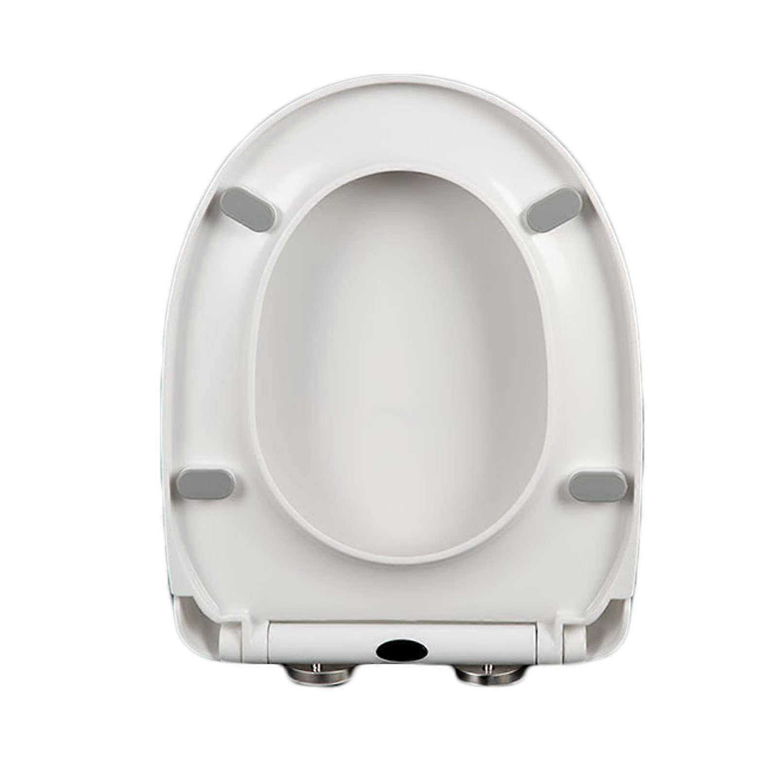 D Shape Soft Close Quick Release Toilet Seat White Plastic  Fix Easy Clean Universal Fit