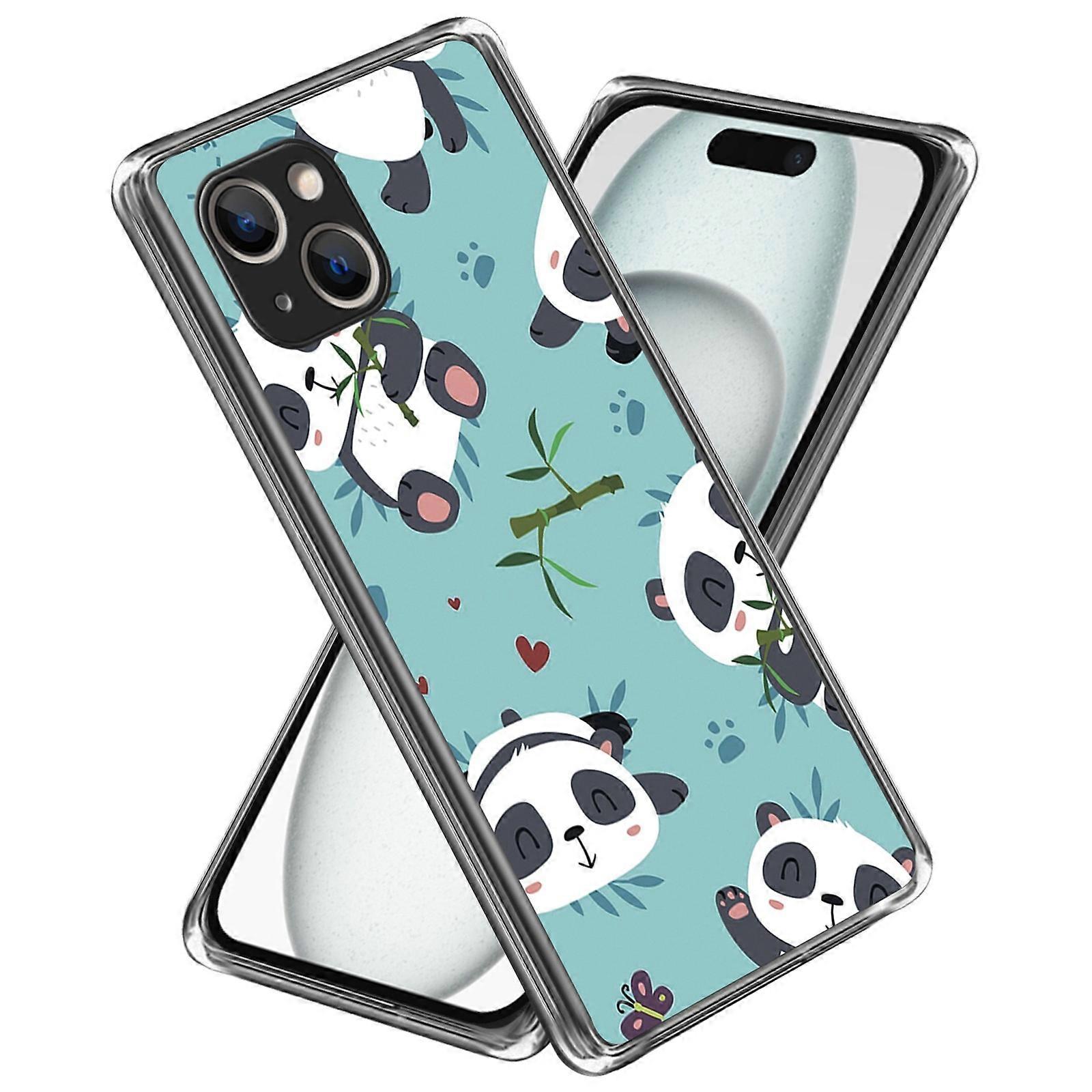 For iPhone 15 Soft TPU Case Mobile Phone Cover IMD Pattern Printing