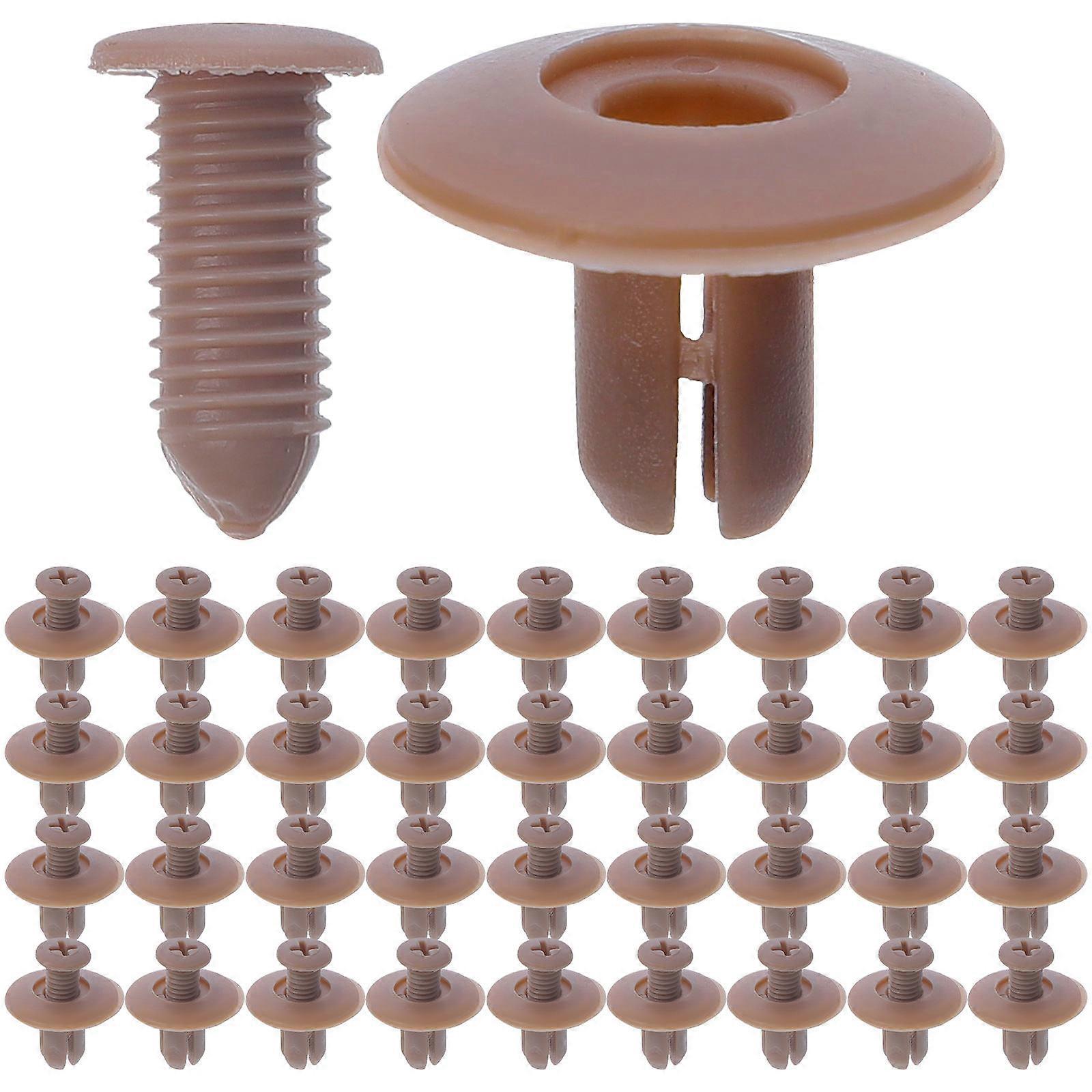 Plastic Rivets for Auto Bumper Fixator for Car Use 50Pcs Beige Plastic Fasteners