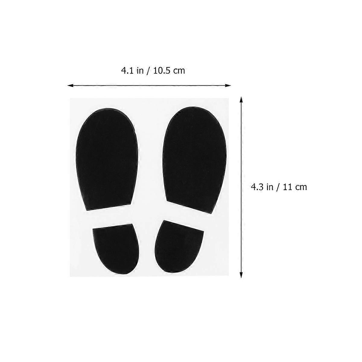 Car Sticker Various Footprints Pattern for Decoration 5Pcs Black