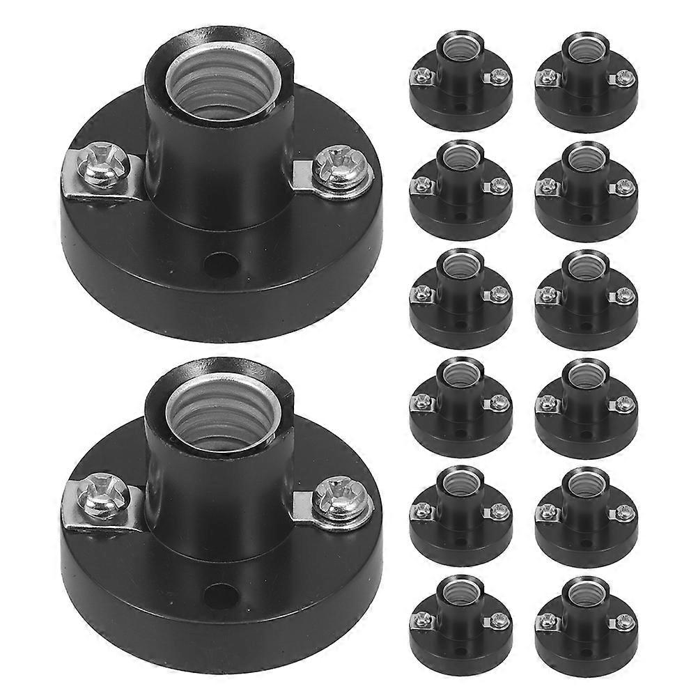 Electrical Test Bulb Holder Black Screw Type Lamp Base for 20Pcs