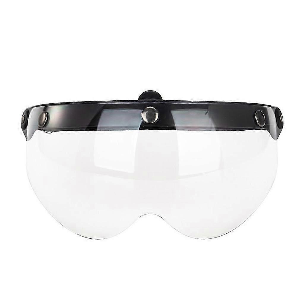 Pilot-Style Standard 3 Snap-Button Visors Flip Up Down Open Face Helmet Visors