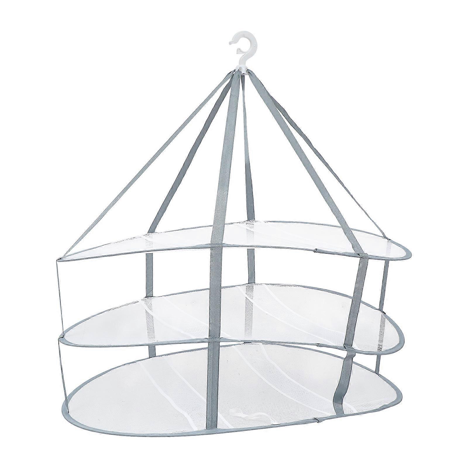 Clothes Drying Stand Rectangular Simple Design Cloth Material Socks Hanging Wrinkle-free Foldable For General Users 1Pc