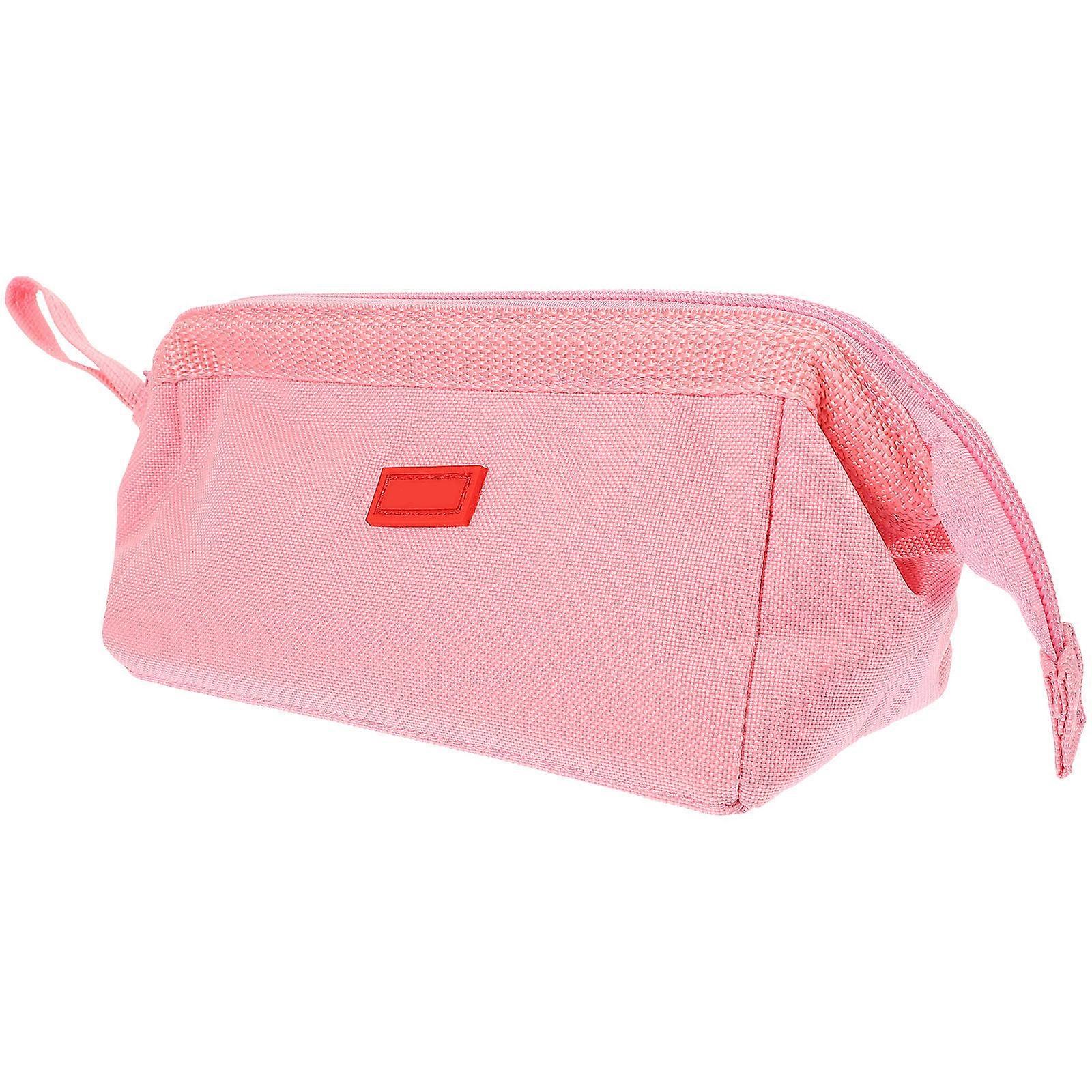Multi-Function Pencil Case Pink Large Capacity for Storage 5Pcs Set