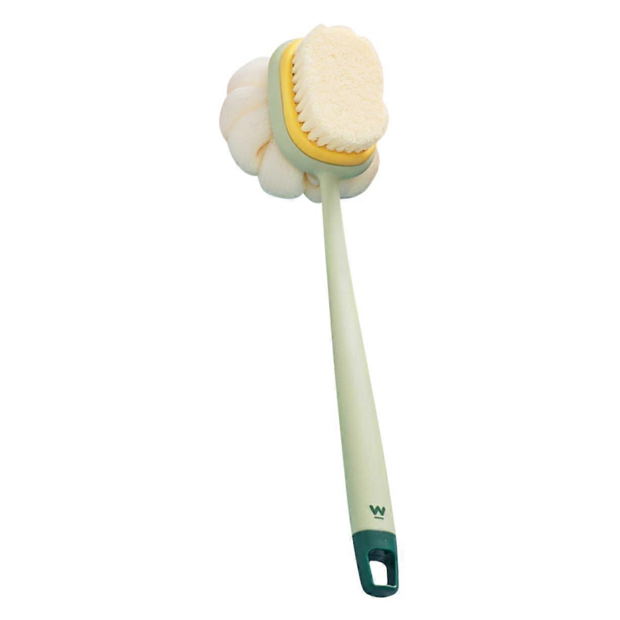 Bath Body Brush DoubleSided Exfoliating Shower Back Scrubber with Long Handle and Soft Bristles