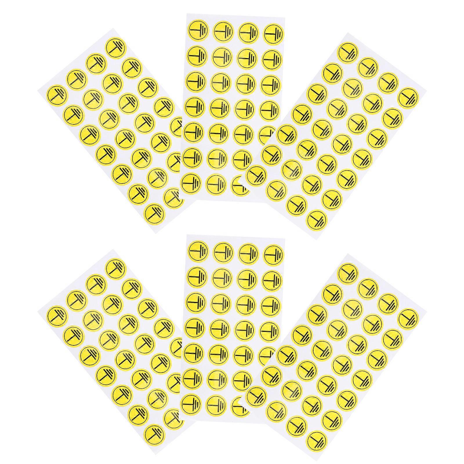 Yellow Grounding Safety Decals Warning Stickers for Electric Boxes 1Set