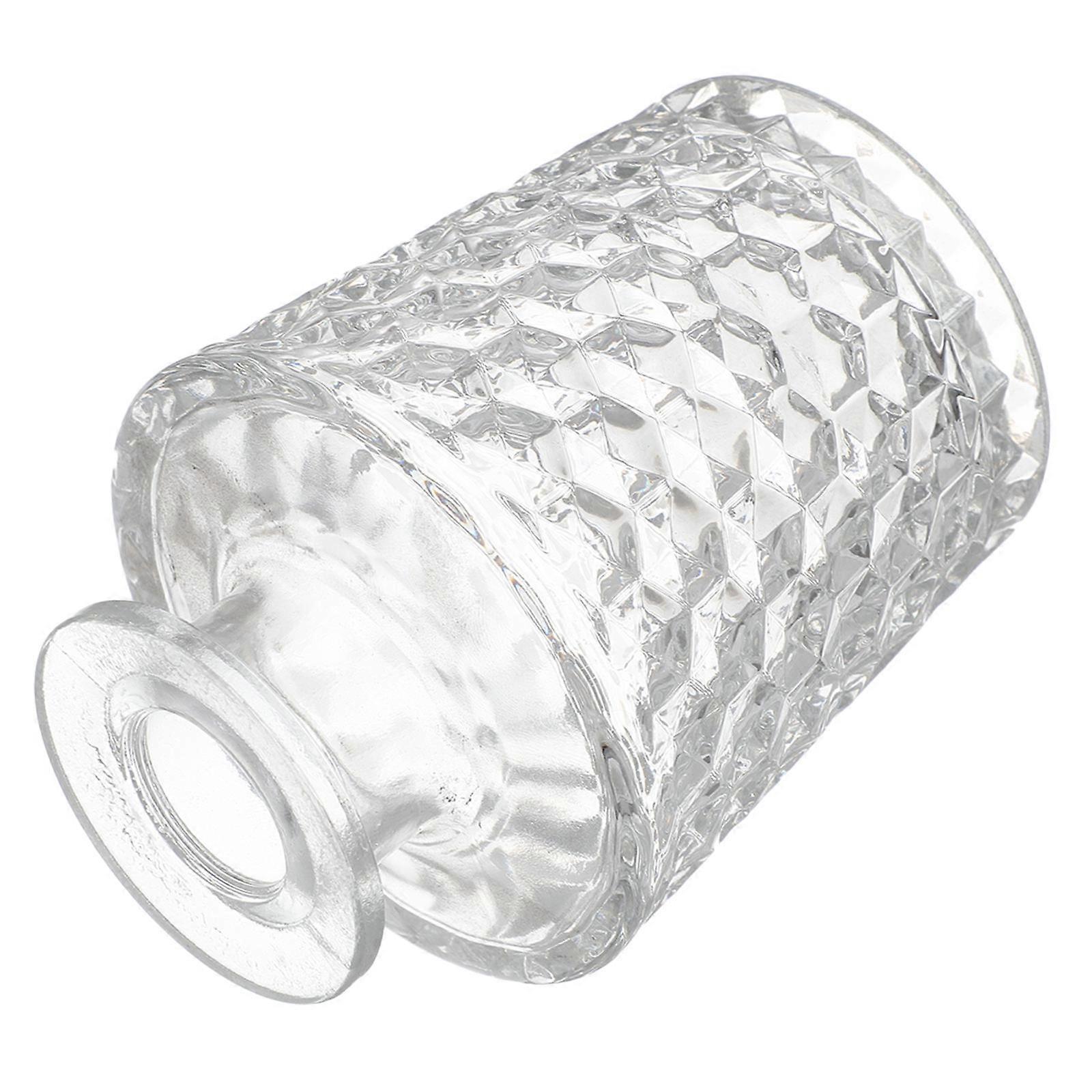 Empty Diffuser Bottles Crystal Material Glass Conical Diamond Shape Bathroom 1Set