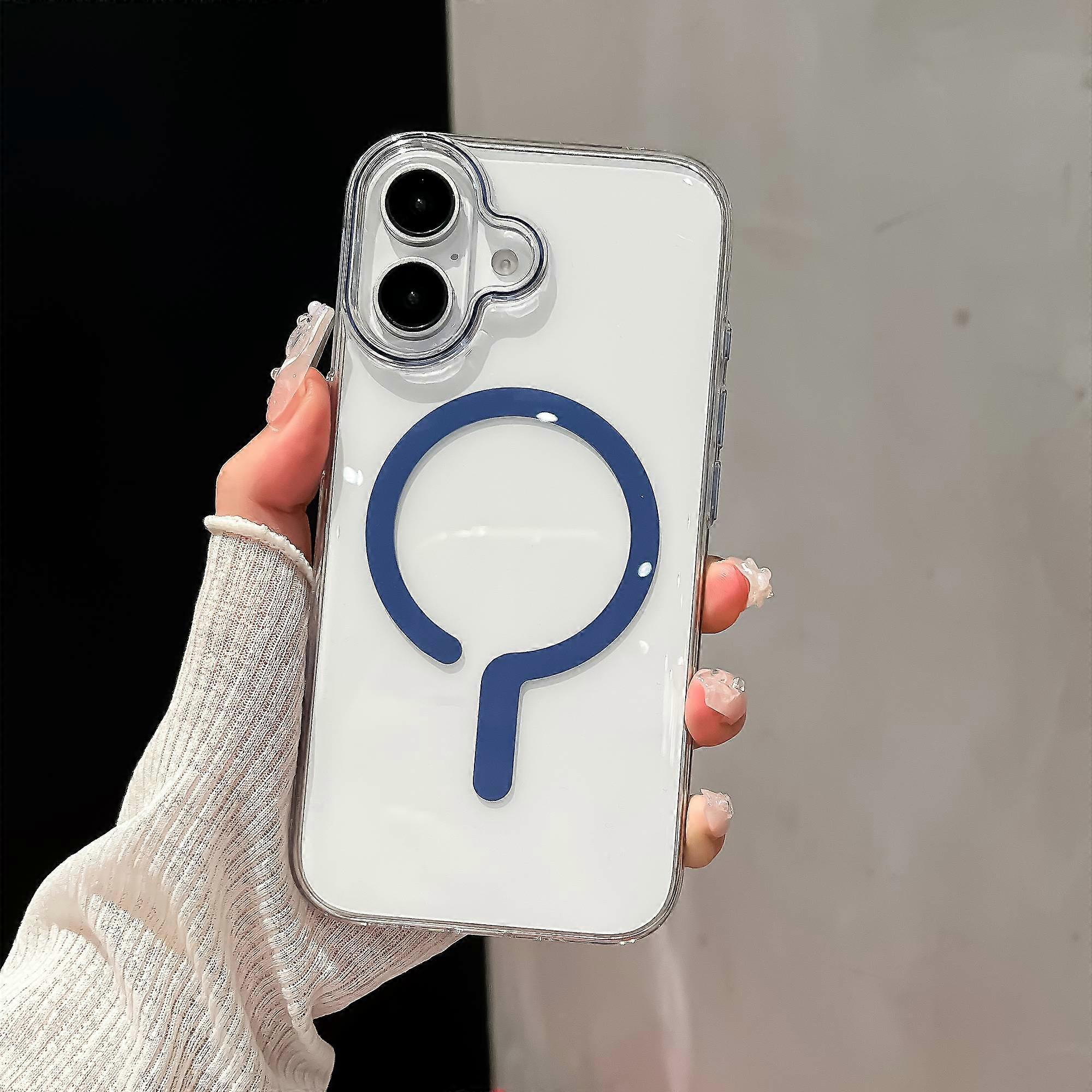 For iPhone 16 Plus Case Compatible with MagSafe Protective TPU+PC Phone Cover