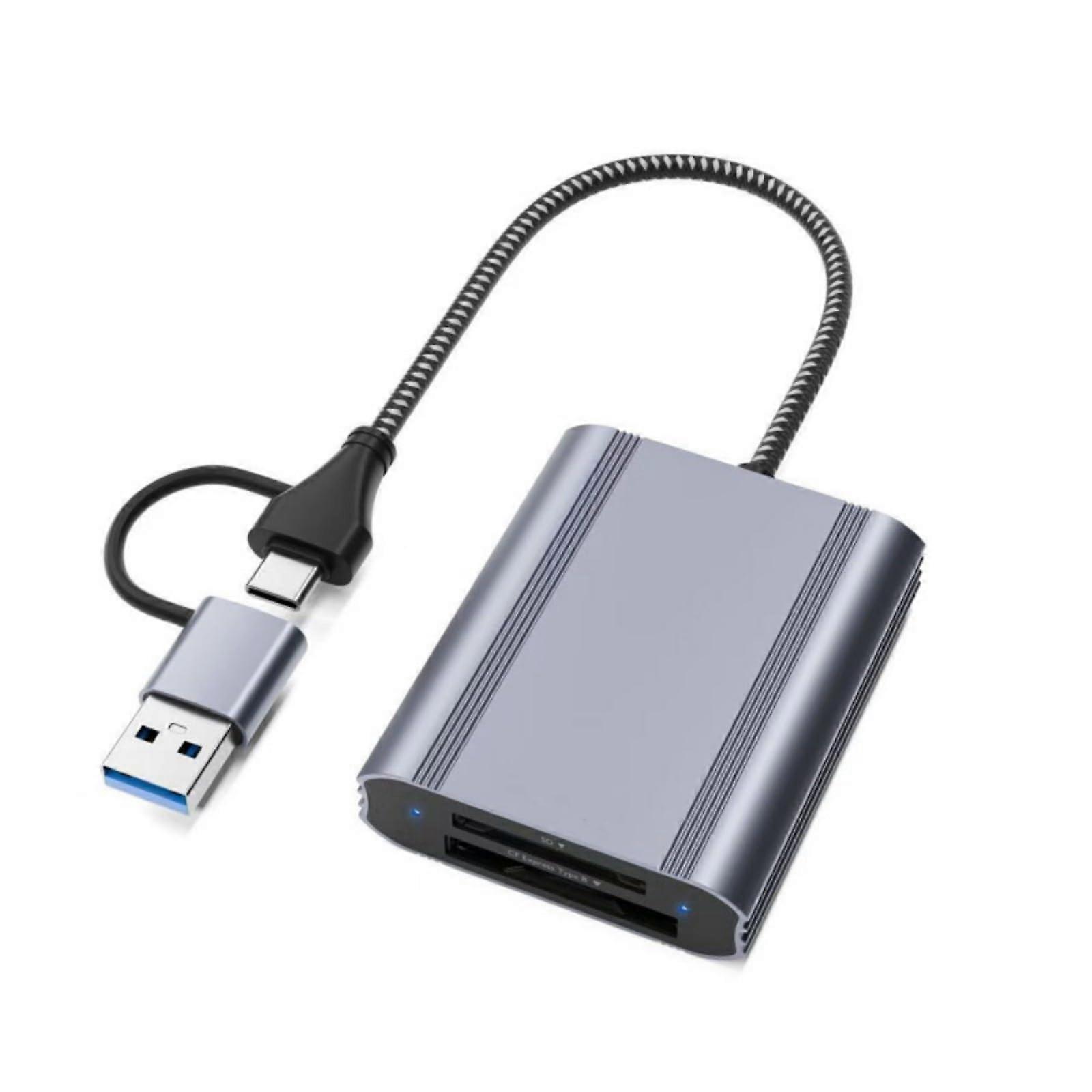 USB 3.1 Card Reader Type BE 10Gbps Aluminum Alloy Durable Design for Windows and Multi Devices
