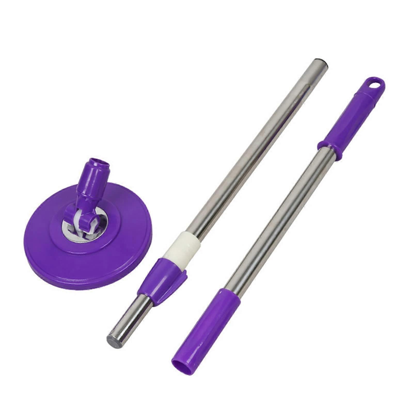 Spin Mop Handle Replacement Purple 360 Degree Rotating Long Pole with Ergonomic Grip for Floors