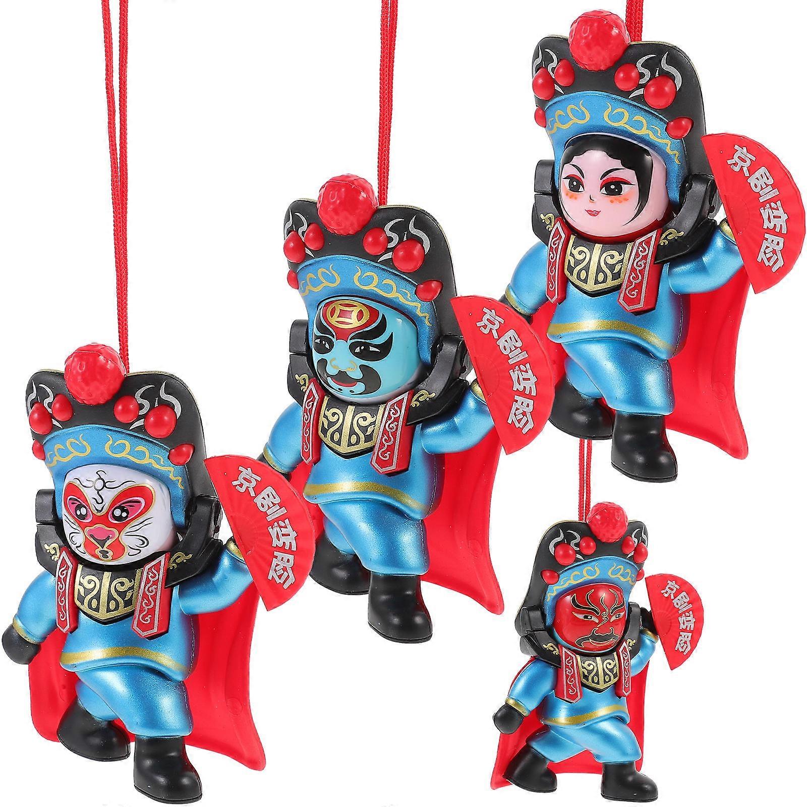 Sichuan Opera Face Doll Durable Plastic Desktop Ornament 1Pcs