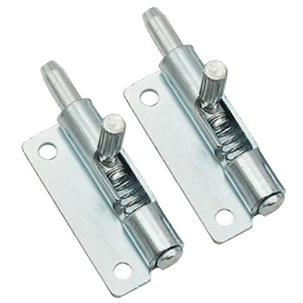 2PCS Carbon Steel Door Spring Latch with Telescopic Hinge Left Side, Easy OneHand Operation