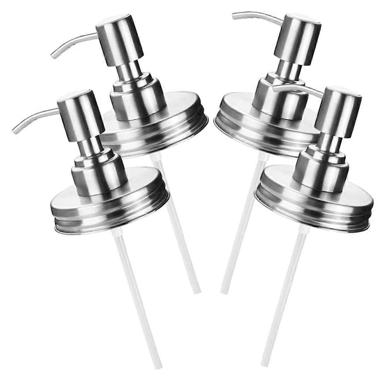 Soap Dispenser Pump for Mason Jars, 4pcs Replacement Pump Heads for Kitchen and Bathroom Use