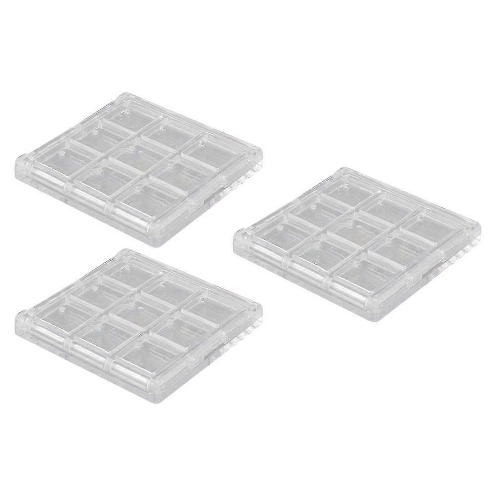 Eyeshadow Sub Package Box for Storage 3Pcs White PP Cosmetic Organizer