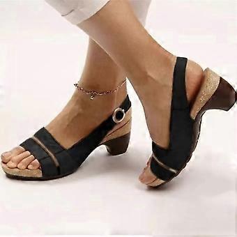 Women's Platform Heels Sandals Female Breathable Leisure Sandals Suitable For Shopping Indoor Walking