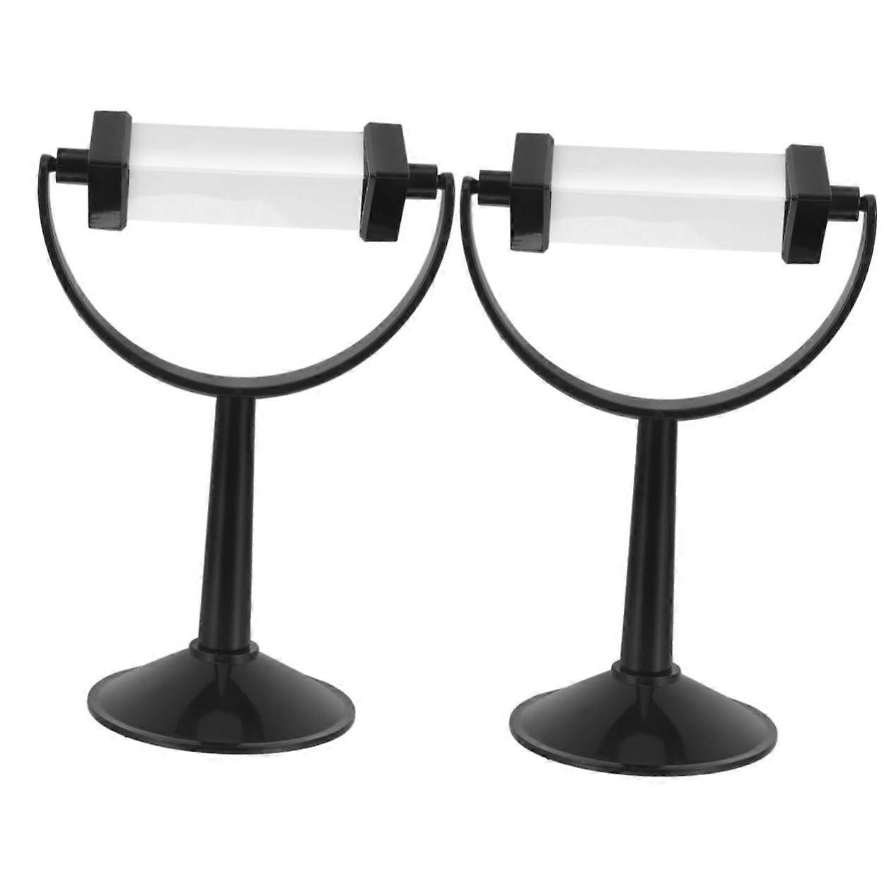 2pcs Optical Triangular Prism Set with Stand for Physics Experiments and Precise Color Separation