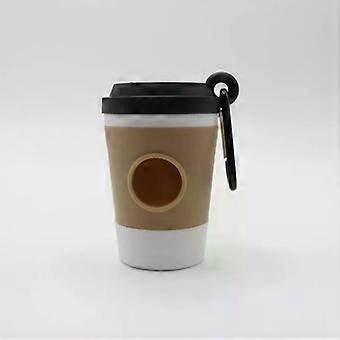 Portable Pet Poop Trash Can Dispenser Creative Coffee Cup Dog Garbage Storage Design Outdoor Dog Walking Garbage Bag Storage Box