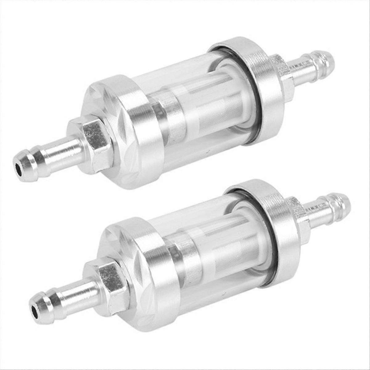 2 stücke Universal Chrom Kraftstoff Benzin rohöl motor Inline Filter