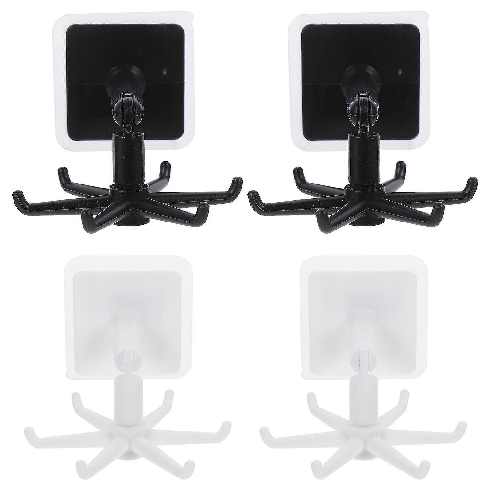4pcs Rotatable Utensil Hanger Utensil Rack Kitchen Spatula Spoon Storage Bracket