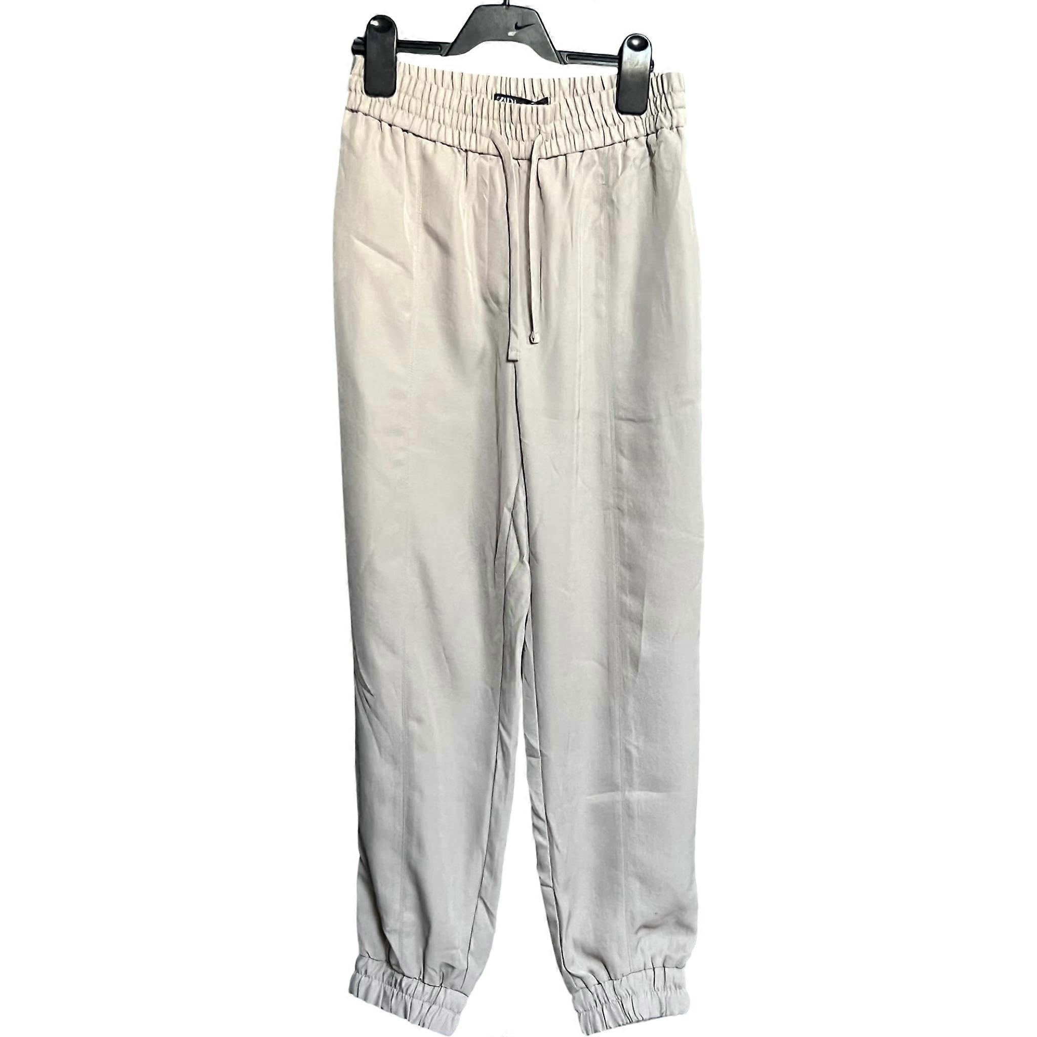 Zara Damenhose – Bequeme, stylische, klassisch geschnittene Hose – 100 % Polyester, Größe XS, Weiß