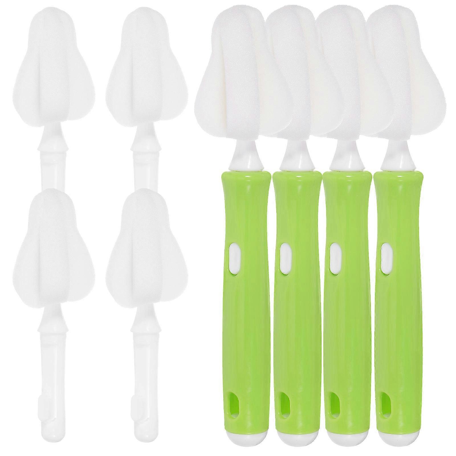 Milk Bottle Brush Detachable Pacifier Cleaning Brush Head 2Sets