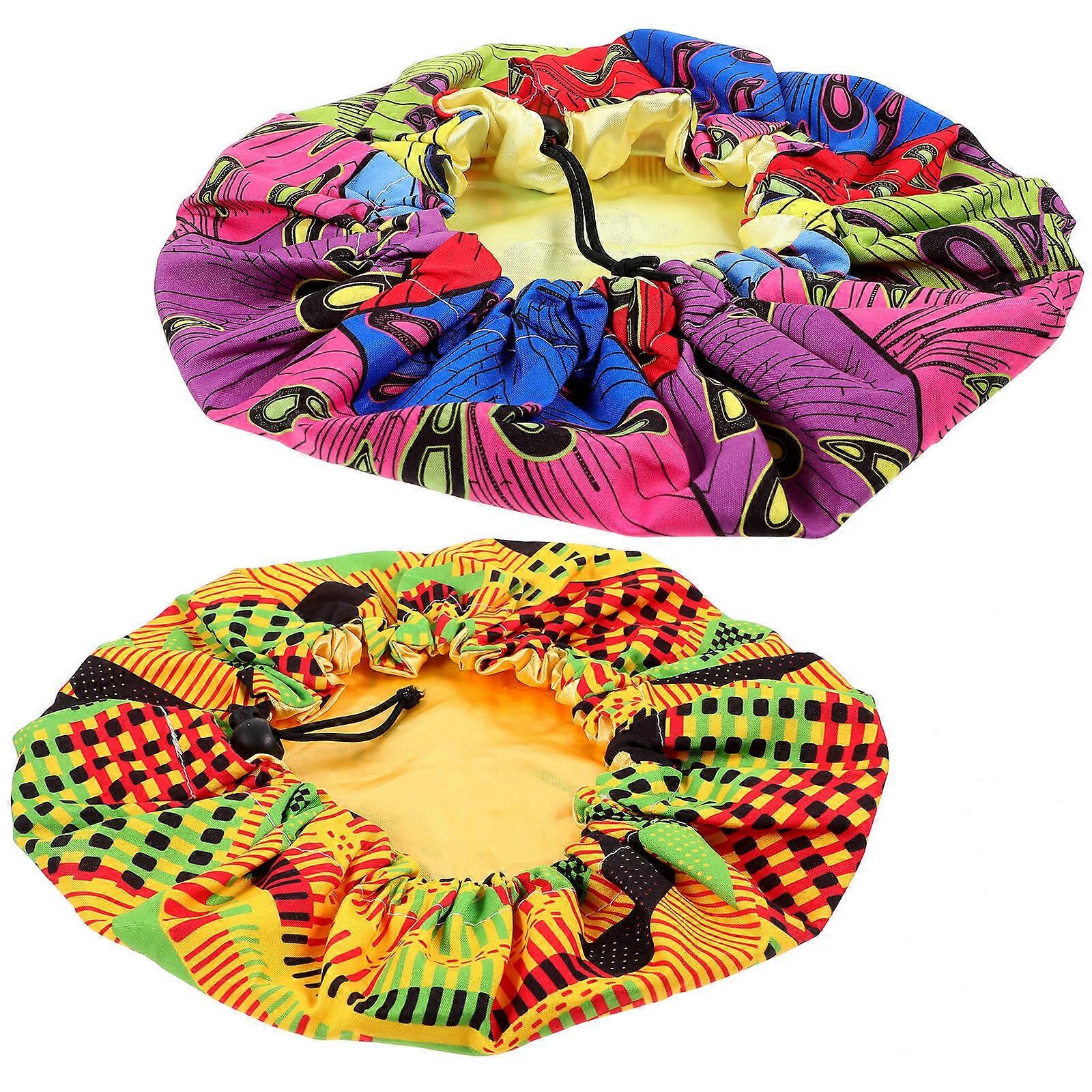 Kids Sleep Cap Adjustable for Sleeping 2Pcs Assorted Color Night Hats