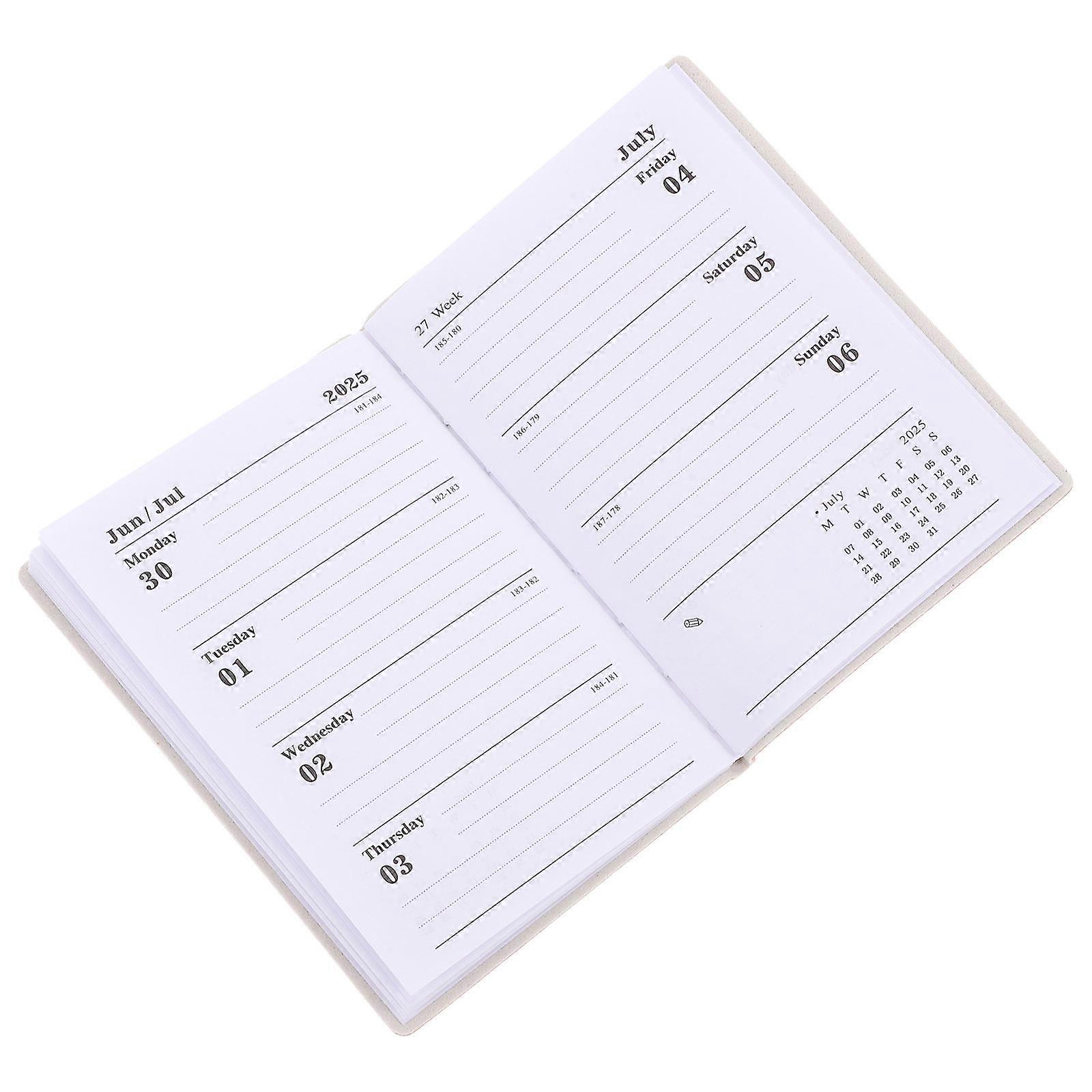 2025 Mini Pocket Weekly Planner PU Cover 4Pcs for School Schedule