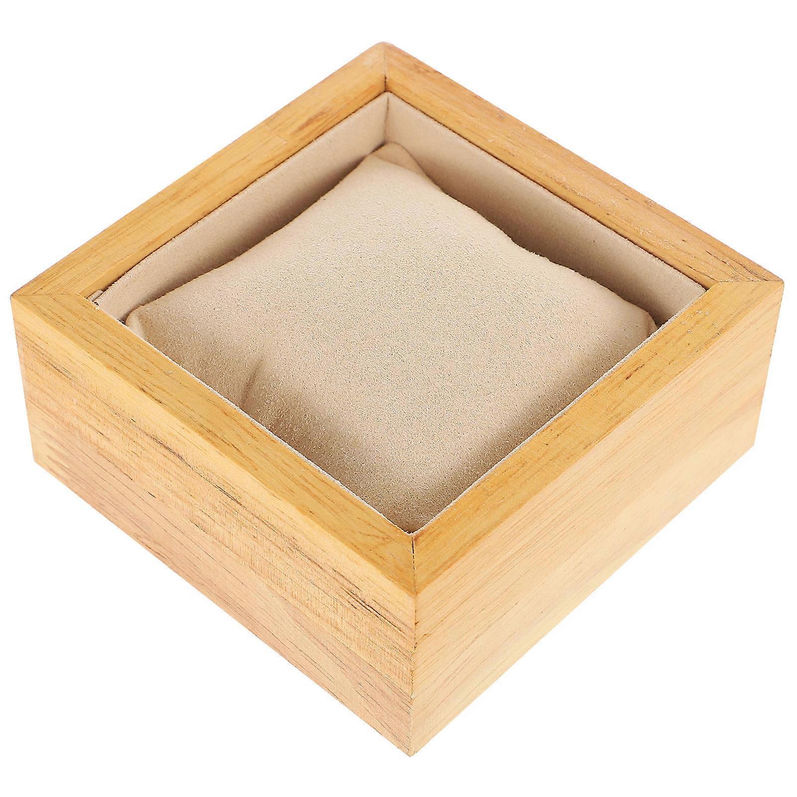 Beige Watch Display Stand for Single Watch Display with Pillow Holder