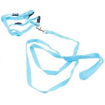 Konijnentrektouw, trekband voor huisdieren, 3 stuks, blauw nylon