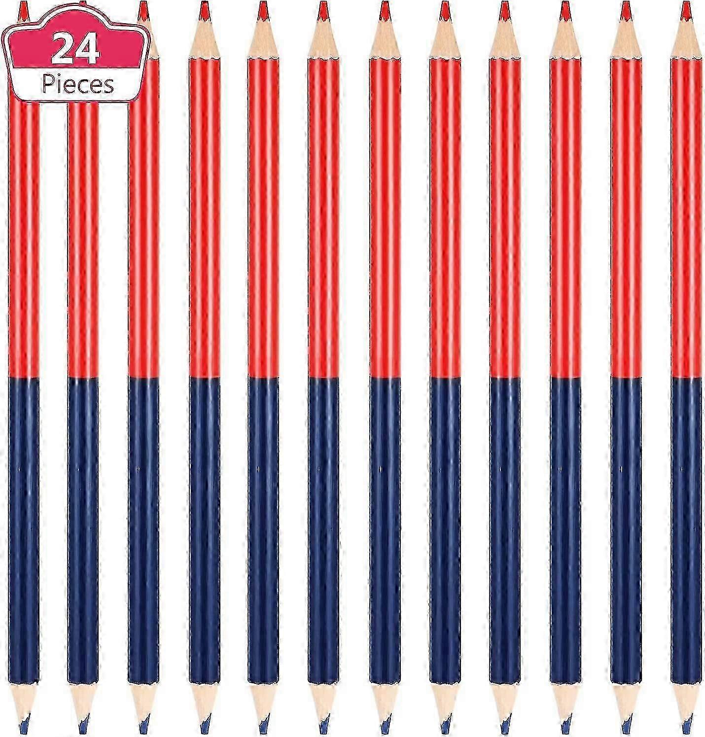 2 Pcs Colouring 4b Pencil Two-tone Blue/red