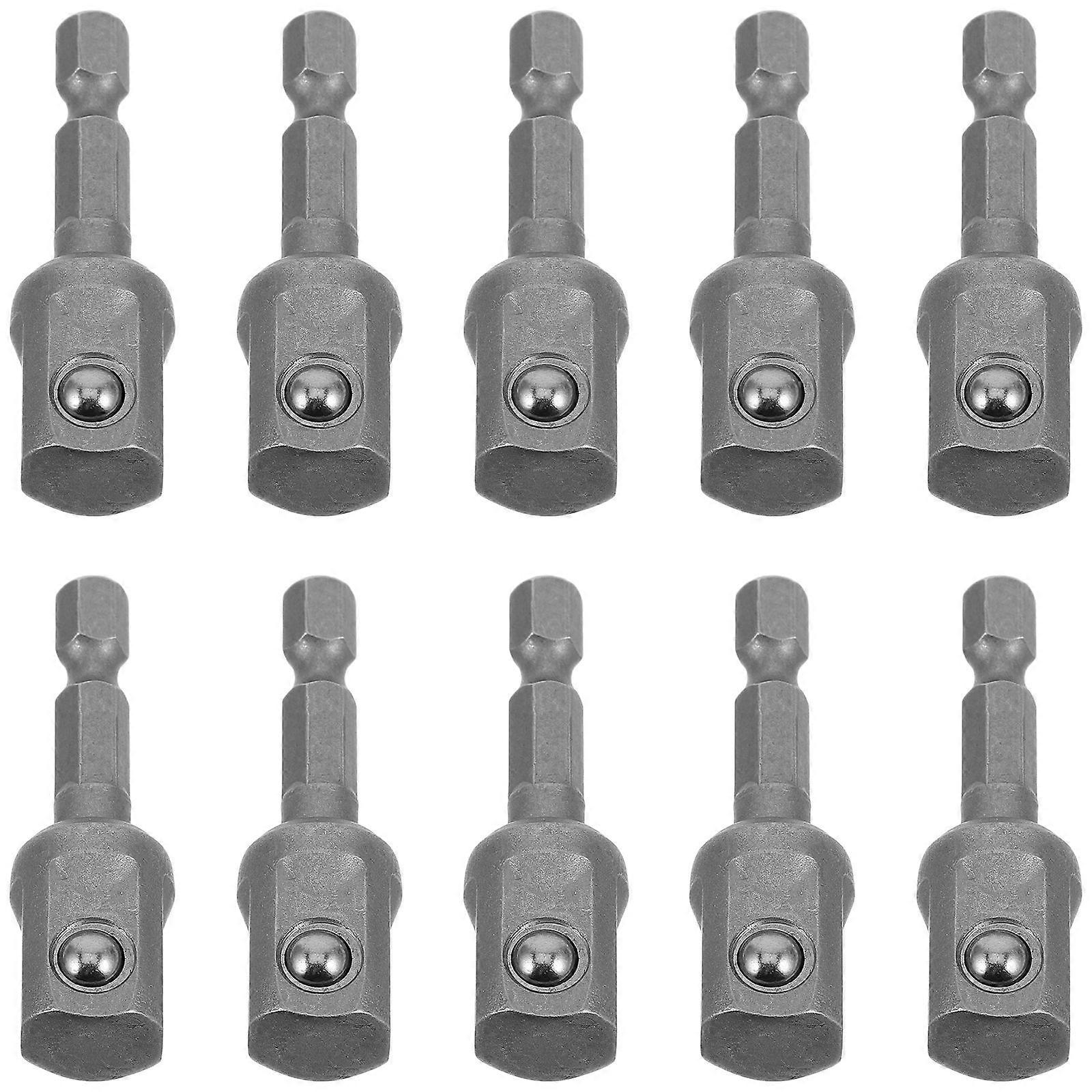 10pcs Impact Adapter Square Socket For Power Drill Nut Adapter Bit Set Socket Adapter For Drill Power Drill Bit Extensions Impact Socket Adapter Set