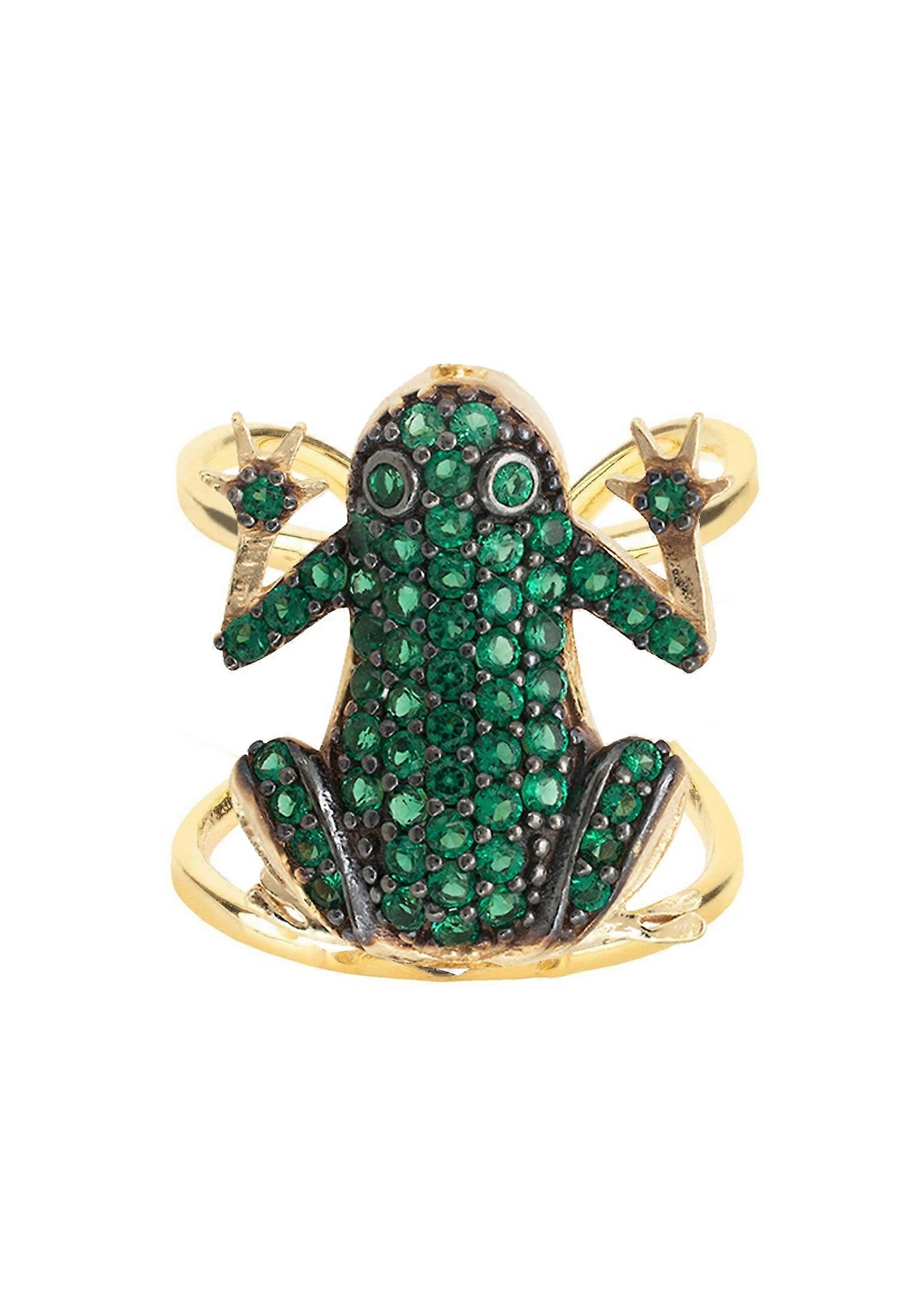 Frog Prince Cocktail Ring Adjustable Gold