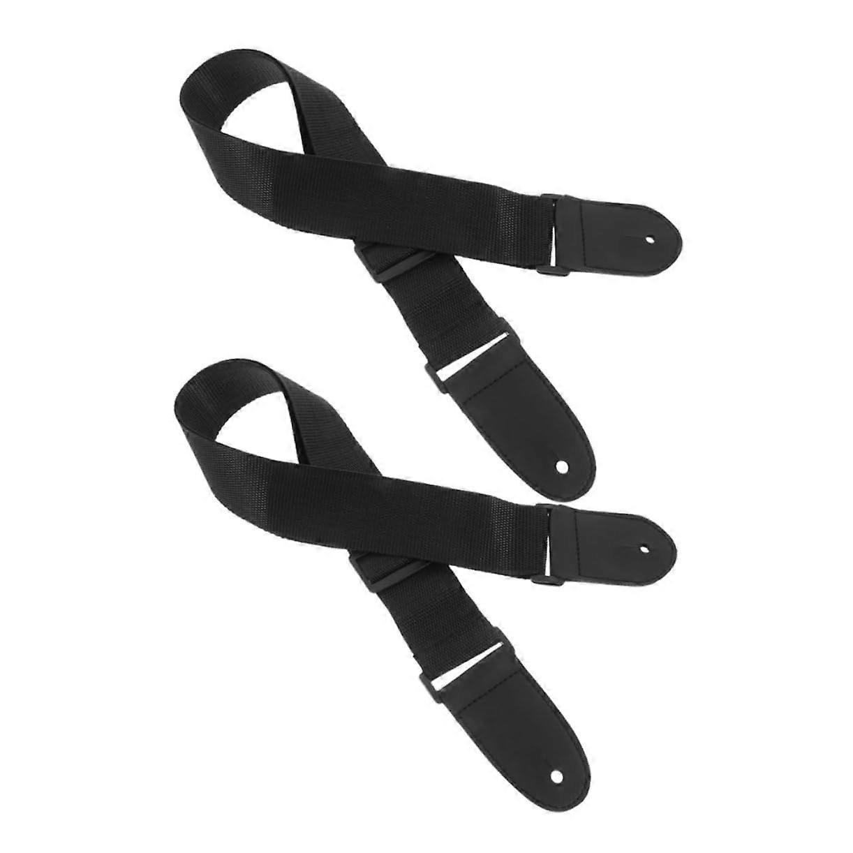 2Pcs Comfortable Guitar Strap Set with Thick Padding, Decorative Design and DirtResistant Material